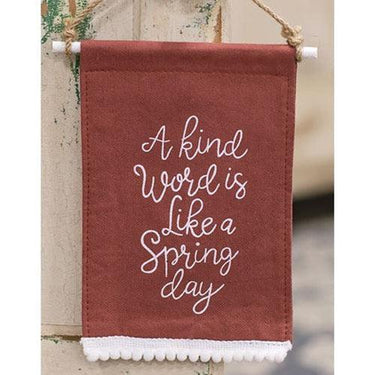 A Kind Word Mini Fabric Wall Hanging - The Fox Decor